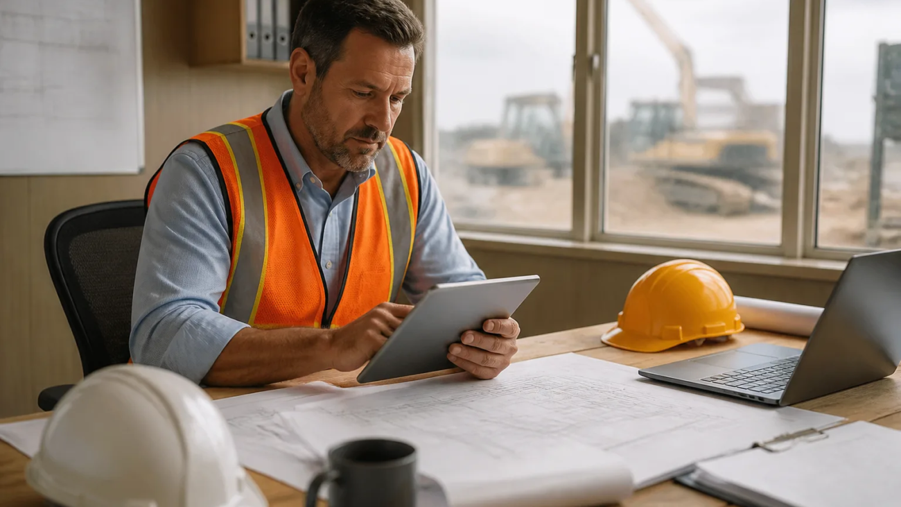 Conseiller en sécurité choisissant un tiers de confiance pour chantier